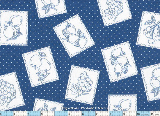 Fruit Patch Frames Blue Dots